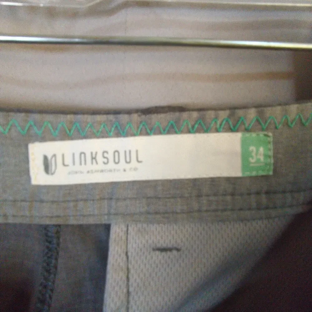 Linksoul Shorts‎ Mens 34 Gray Golf Lightweight Stretch